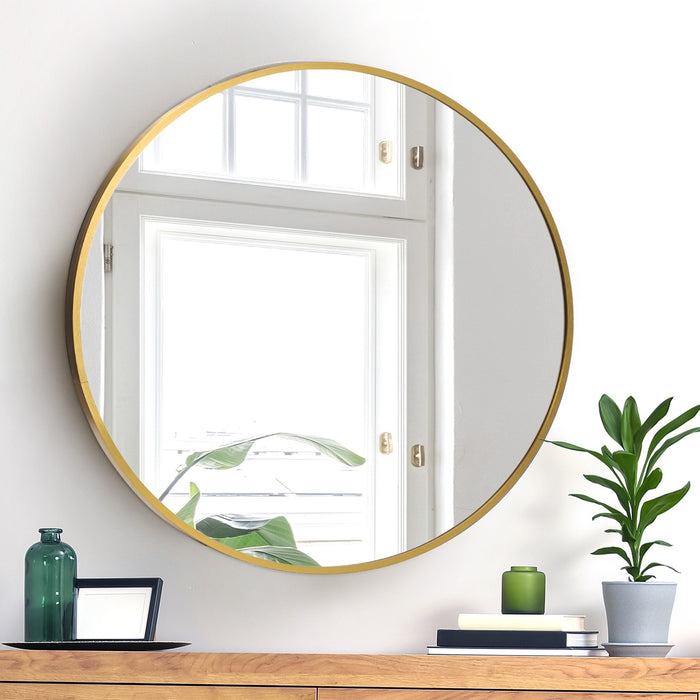 Wall Mirrors Round 70Cm Makeup Mirror Vanity Home Decor Gold Bedroom