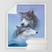 Wolf Sherpa Blanket Animal Wolves Custom Forest 3d Printed