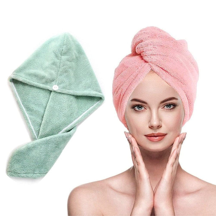 Women Hair Drying Hat Quick - dry Microfiber Towel Cap