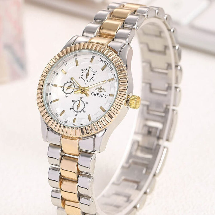 Women Quartz Watch Dainty Casual Business Circular Pointer