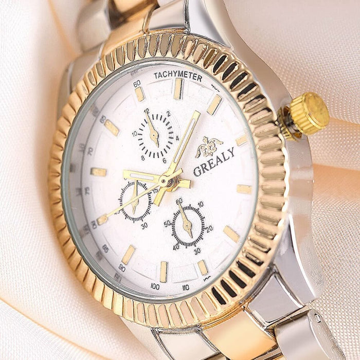 Women Quartz Watch Dainty Casual Business Circular Pointer