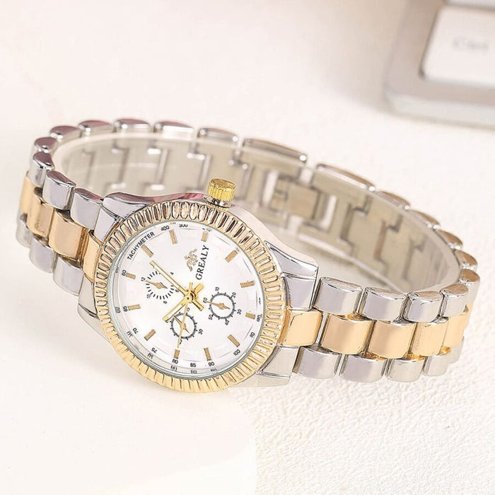 Women Quartz Watch Dainty Casual Business Circular Pointer