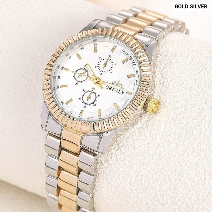 Women Quartz Watch Dainty Casual Business Circular Pointer