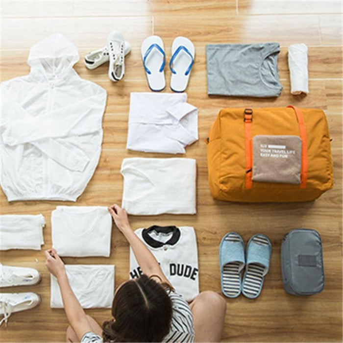 Women Unisex Luggage Handbags Waterproof Travel Large