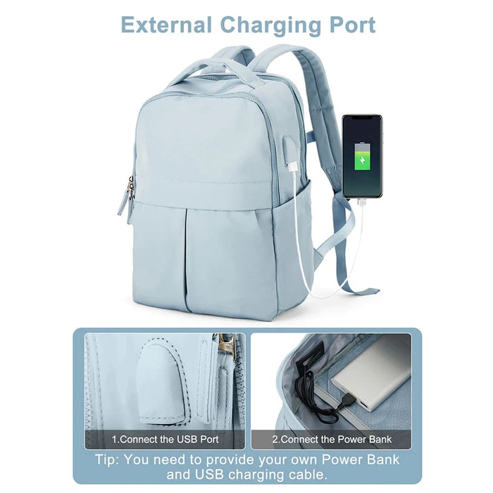 Womens 15.6 Inch Laptop Backpack with Usb Port