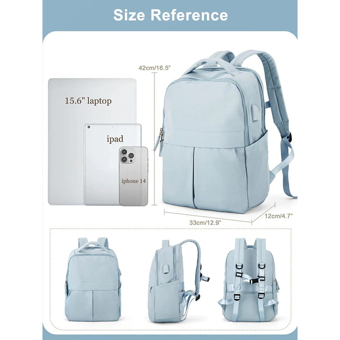 Womens 15.6 Inch Laptop Backpack with Usb Port