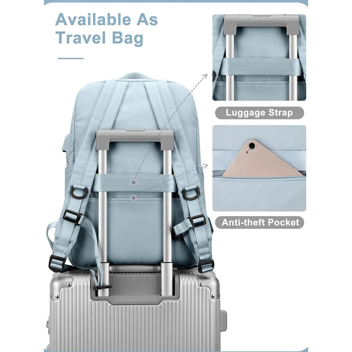 Womens 15.6 Inch Laptop Backpack with Usb Port