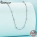 Womens 925 Sterling Silver Basic Chain Necklace Collection
