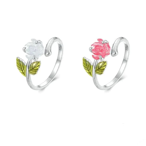 Womens 925 Sterling Silver Colour Changeable Flower Opening