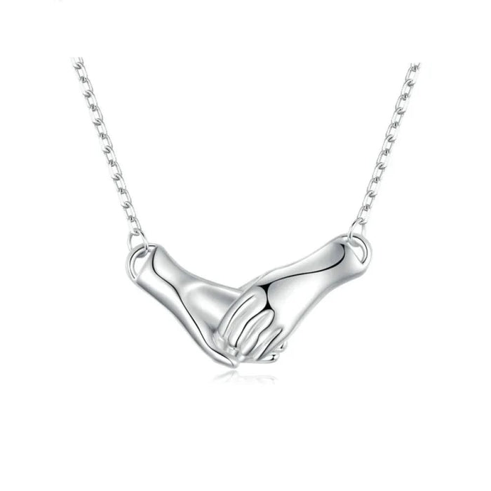 Womens 925 Sterling Silver Hand In Pendant Necklace