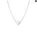 Womens 925 Sterling Silver Heart Initial Necklaces - 14k