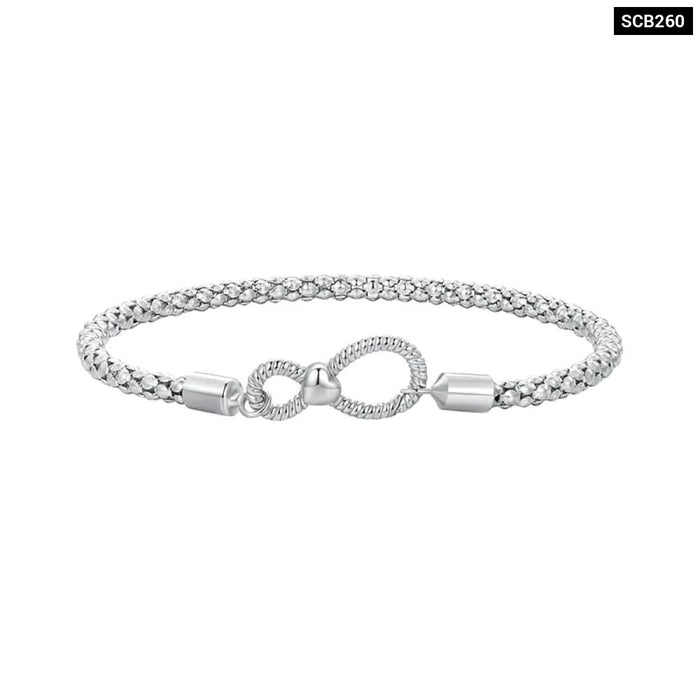 Womens 925 Sterling Silver Infinite Love Basic Bracelet