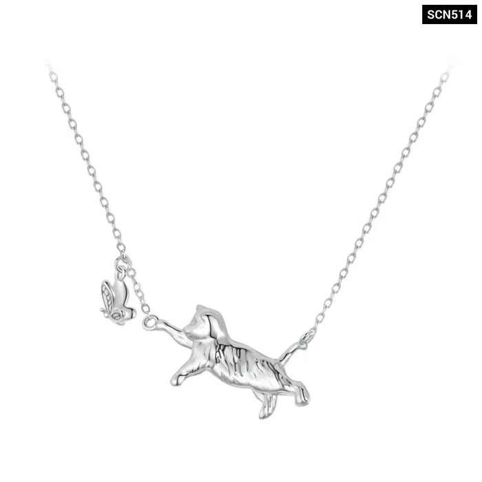 Womens 925 Sterling Silver Lovely Cat Pendant Necklace