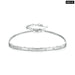 Womens 925 Sterling Silver Platinum Plated Adjustable