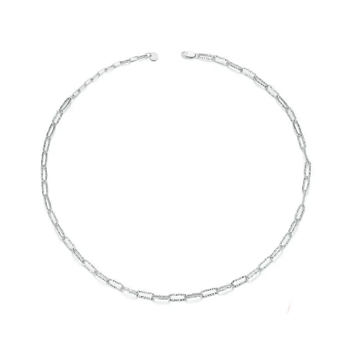 Womens 925 Sterling Silver Punk Style Stackable Basic Chain