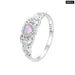Womens 925 Sterling Silver Romantic Heart Shape Opal Finger
