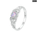 Womens 925 Sterling Silver Romantic Heart Shape Opal Finger