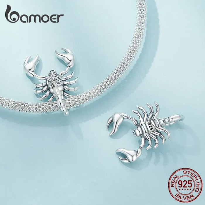 Womens 925 Sterling Silver Scorpion Pendant Necklace