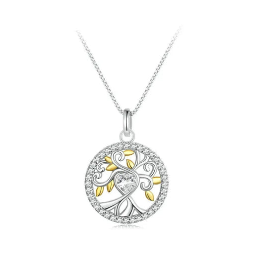 Womens 925 Sterling Silver Tree Of Life Pendant Necklace