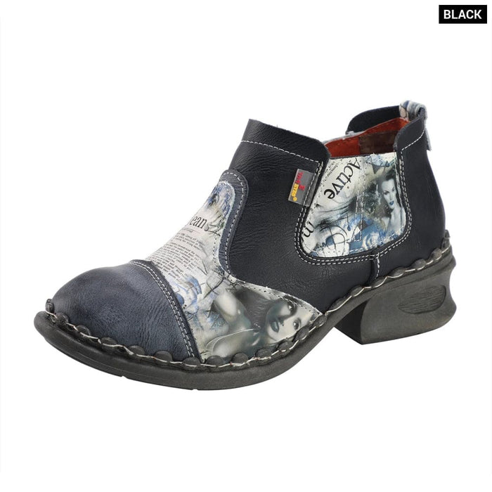 Womens Ankle Shoes Slip On With Zipper For Ourdoor