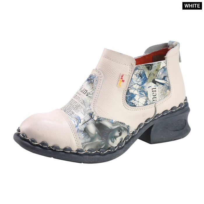 Womens Ankle Shoes Slip On With Zipper For Ourdoor