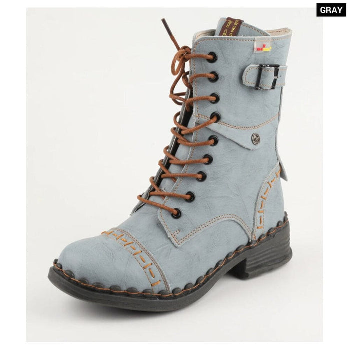 Womens Autumn/winter Vintage Fashion Solid Colour Leather