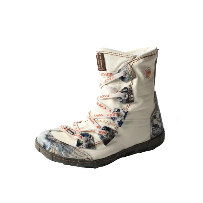 Womens Camo Pu Leather Fashion Short Duck Boots