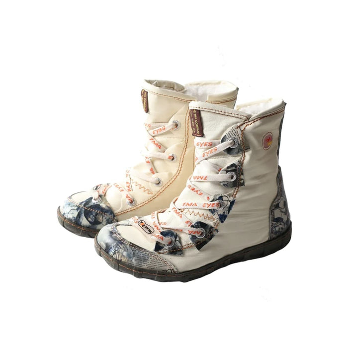 Womens Camo Pu Leather Fashion Short Duck Boots