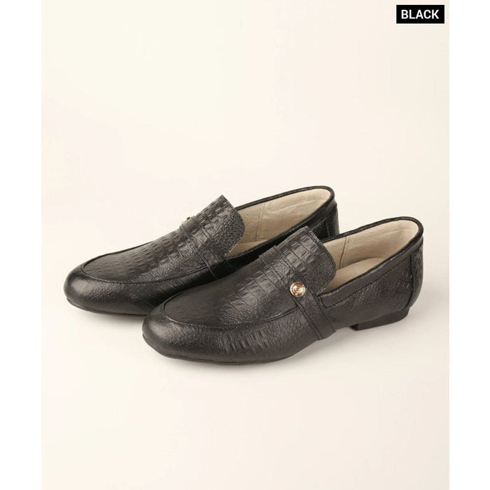Womens Commuter Fashion Solid Crocodile Leather Shoes