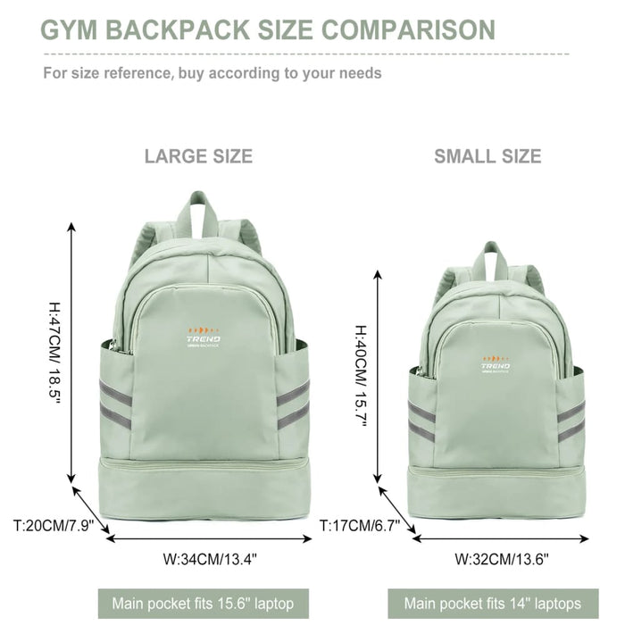 Womens Gym Backpack with Shoe Compartment