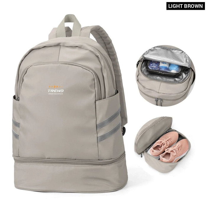 Womens Gym Backpack with Shoe Compartment