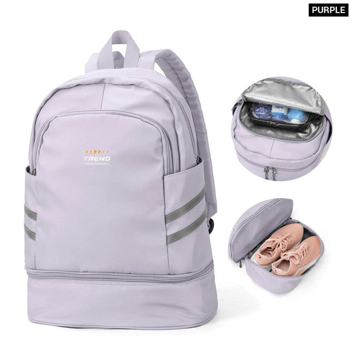 Womens Gym Backpack with Shoe Compartment