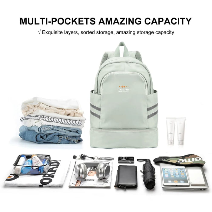 Womens Gym Backpack with Shoe Compartment