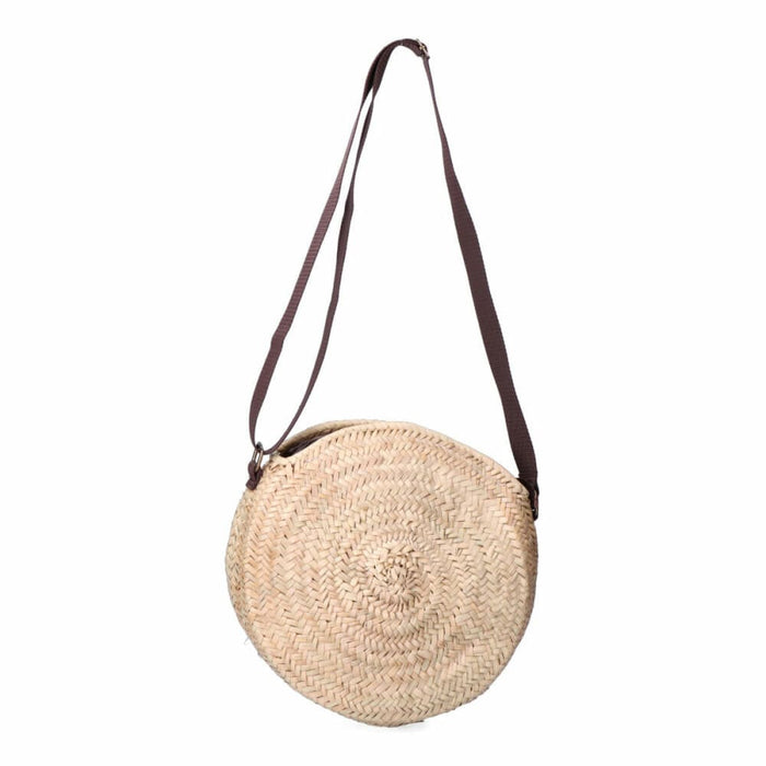 Womens Handbag by Edm Circular Palm Leaf 30 x Cm