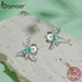 Womens Hypoallergenic Platinum Plated Dragonfly Stud