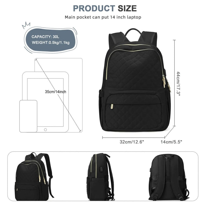Womens Laptop Backpack For Work Travel