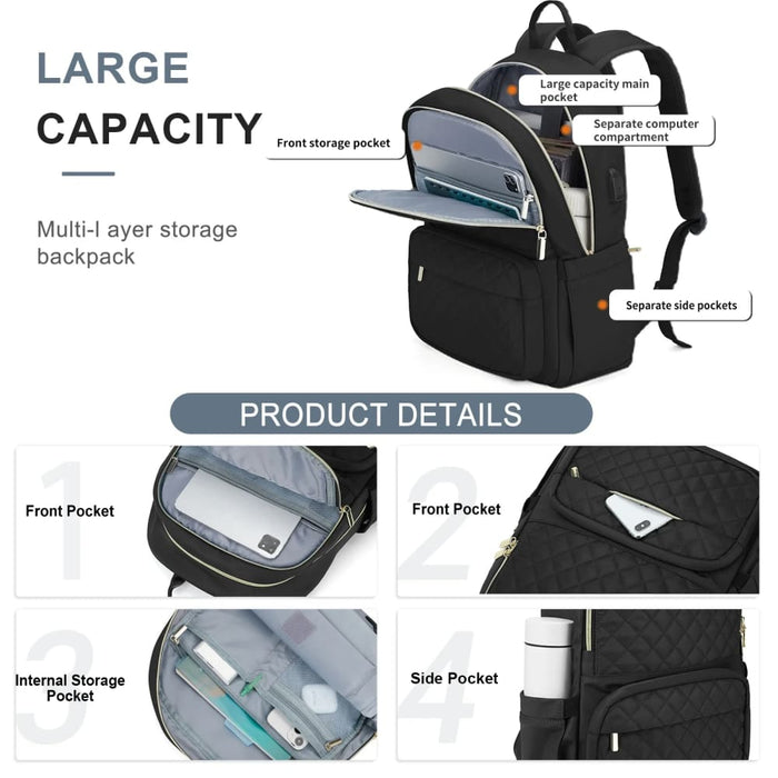 Womens Laptop Backpack for Work Travel