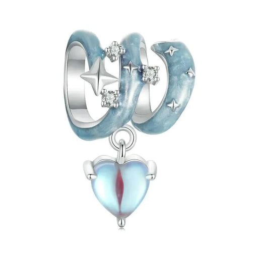 Womens Meteor Star Charm Bracelet 925 Sterling Silver Heart