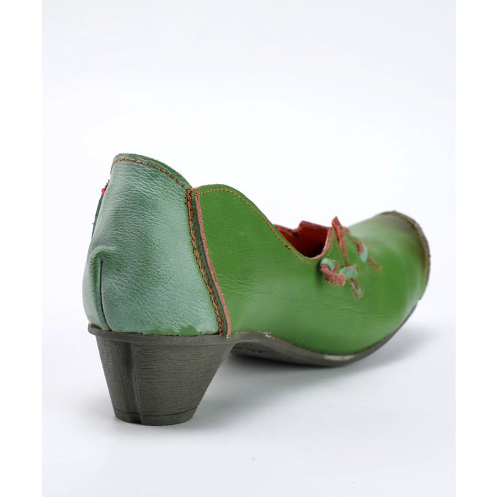 Womens Novelty Retro Style Low Heel Shoes With Shallow Lace