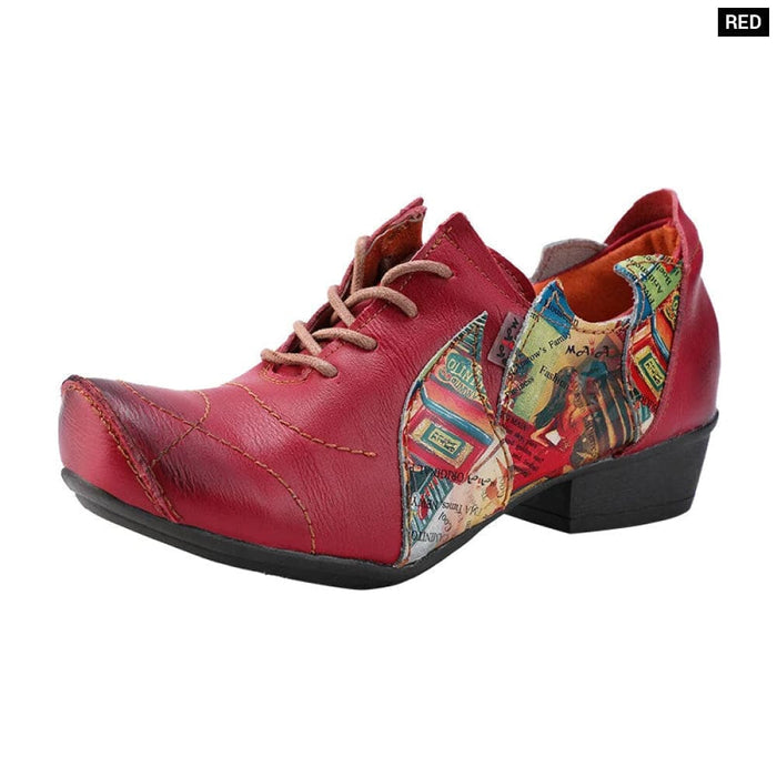 Womens Novelty Shallow Low Heels With Frenulum