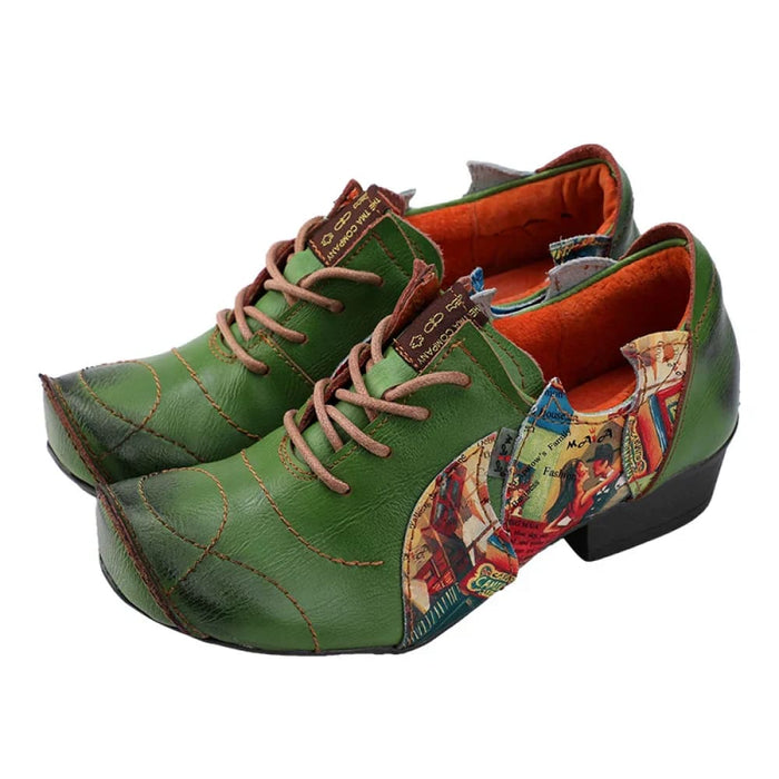 Womens Novelty Shallow Low Heels With Frenulum