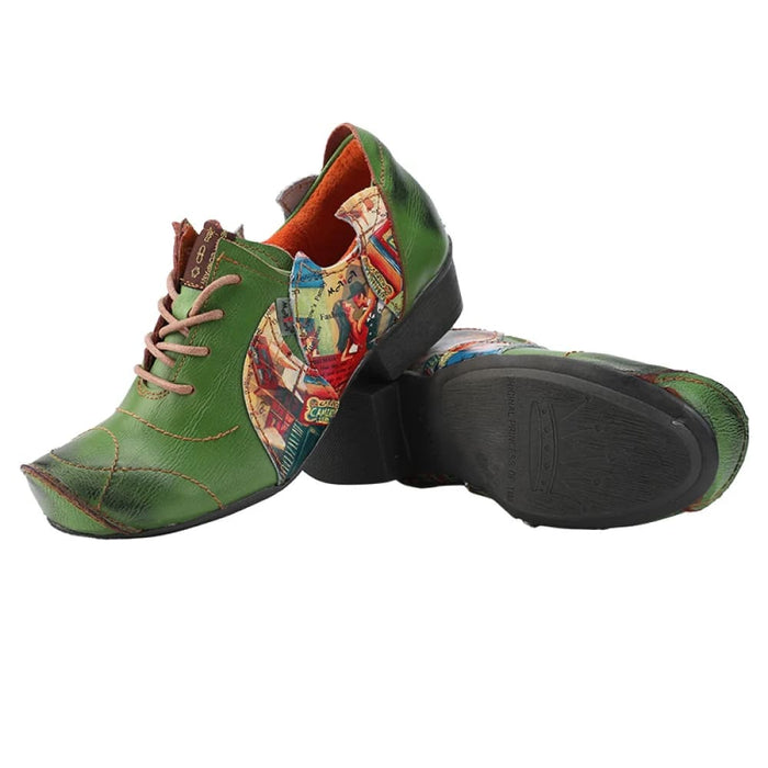 Womens Novelty Shallow Low Heels With Frenulum