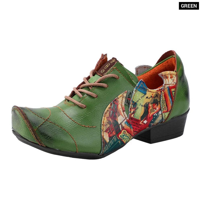 Womens Novelty Shallow Low Heels With Frenulum