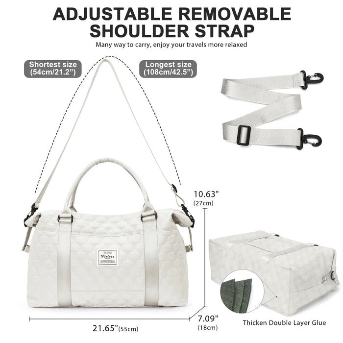 Womens Travel Duffle Bag with Trolley Sleeve and Wet Pocket