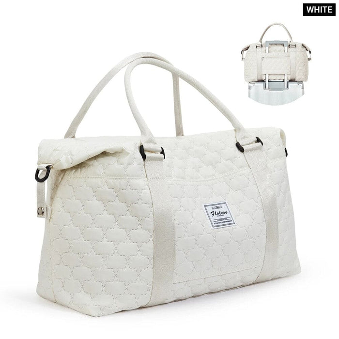 Womens Travel Duffle Bag with Trolley Sleeve and Wet Pocket