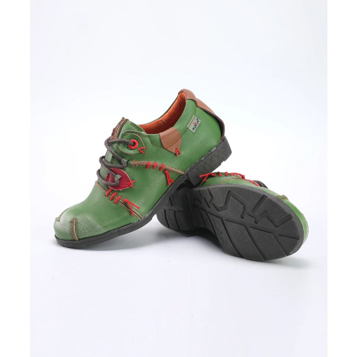 Womens Unisex Vintage Style Leather Stitching Shoes