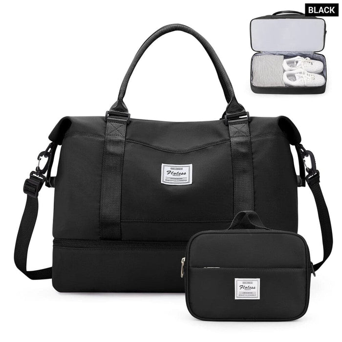 Womens Weekender Bag with Shoe Compartment and Toiletry Kit