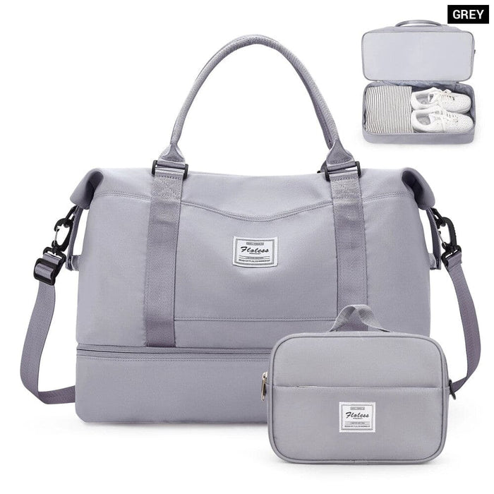 Womens Weekender Bag with Shoe Compartment and Toiletry Kit