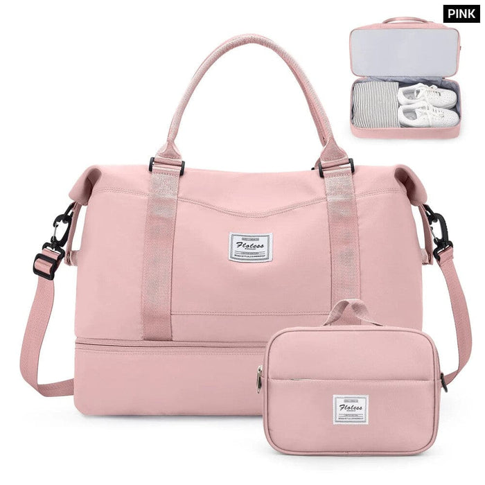 Womens Weekender Bag with Shoe Compartment and Toiletry Kit