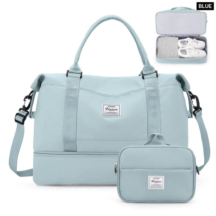 Womens Weekender Bag with Shoe Compartment and Toiletry Kit